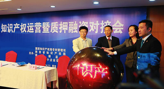 为促进与质押融资的对接，陕西省知识产权运营电商平台正式开通。